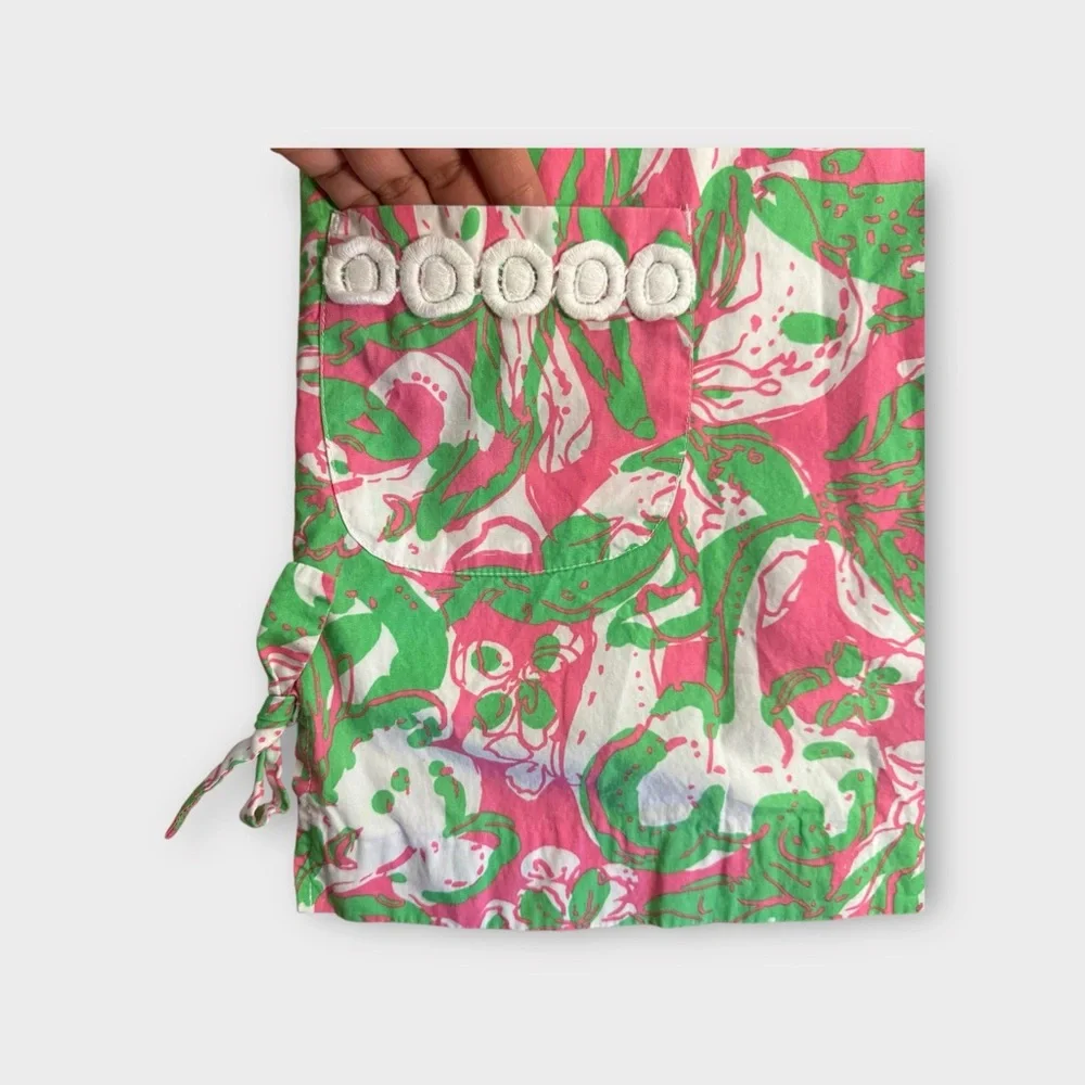 Lilly Pulitzer Pink & Green Floral Classic Shift Dress